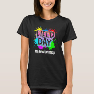 Field Day School Rainbow Colour Splash Let The Gam T-Shirt