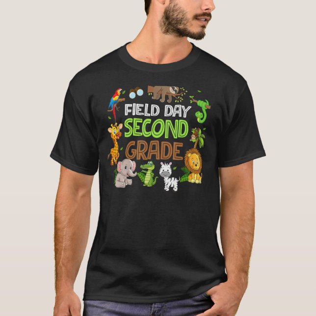 Field Day Second Grade Zoo Field Trip Shirt Teache (Front)