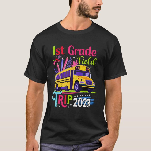 Field Day Trip 2023 Matching First Grade Students  T-Shirt (Front)