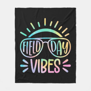 Field Day Vibes Fun For Teacher Kids Field Day 20 Fleece Blanket