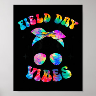 Field Day Vibes Shirt For Teacher Kids Happy Field Poster