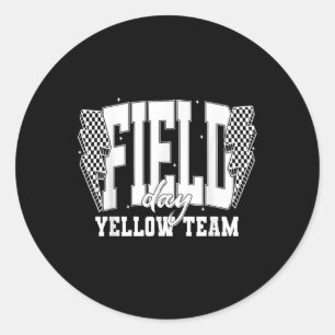 Field Day Yellow Team Colour War Camp Team Game Co Classic Round Sticker