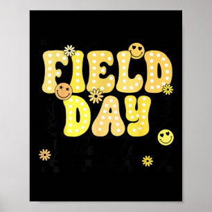 Field Day Yellow Team Field Trip Game Competition Poster