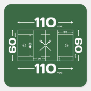 Field Dimensions Square Sticker