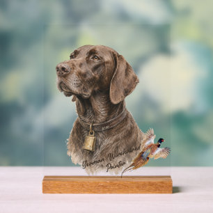 Field & Feather – German Shorthaired Pointer with Acrylic Sign
