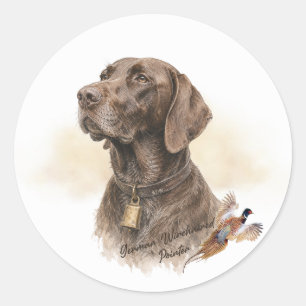Field & Feather – German Shorthaired Pointer with Classic Round Sticker