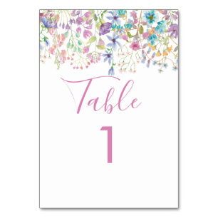 Field Floral Table Number