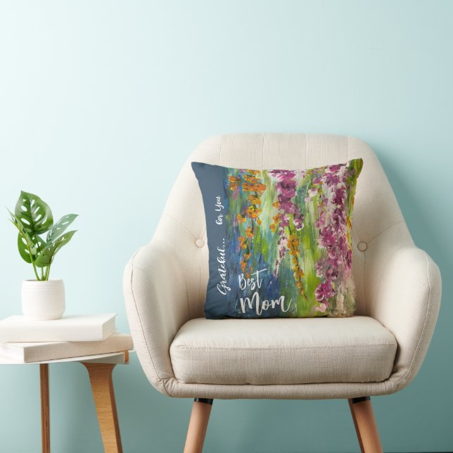 Field Flower Blues Pillow (Chair)