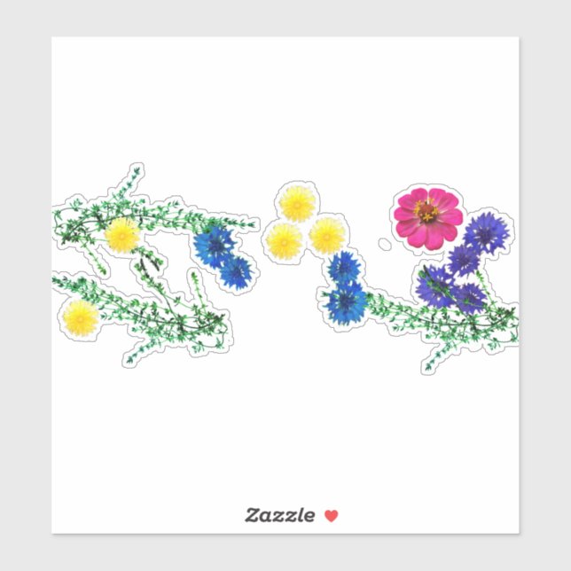 Field Flowers decor stickers (Sheet)