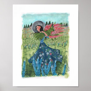 Field Flowers   Floral Girly   Poster