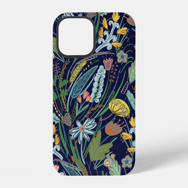 Field flowers pattern iPhone case (Back)