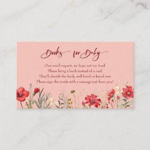 Field Flowers Red Wildflowers Books for Baby Enclosure Card