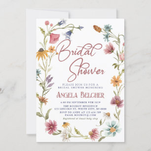 Field Flowers - Wild Flowers Floral Bridal Shower Invitation