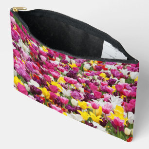 field full of tulips accessory pouch