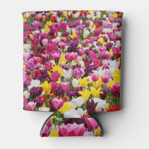 field full of tulips can cooler
