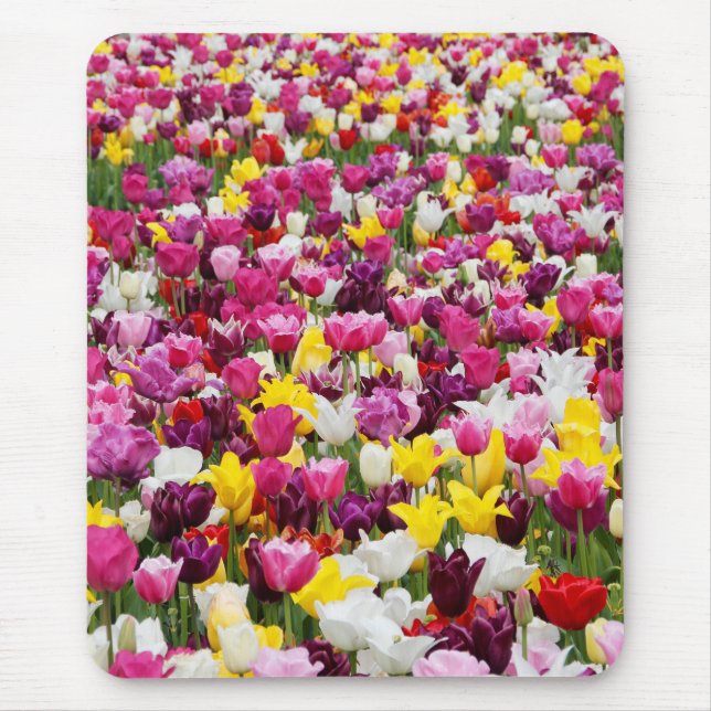 field full of tulips mouse pad (Front)