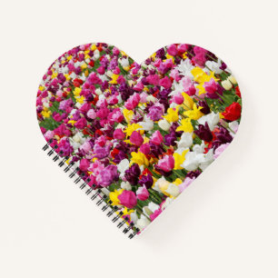 field full of tulips notebook