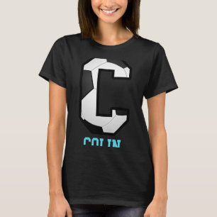 Field Goal Letter Colin Alphabet Soccer  T-Shirt