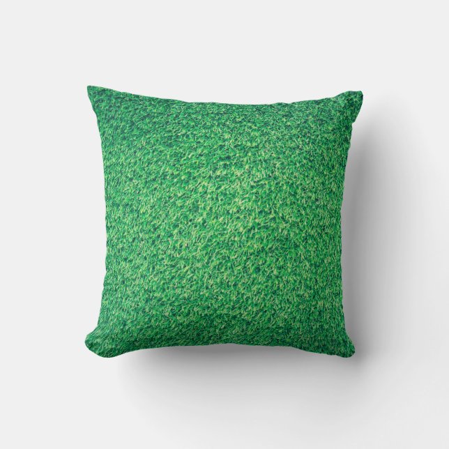 Field grass green lawn texture cushion (Front)