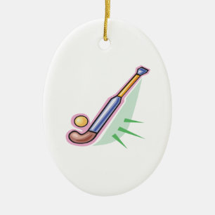 Field Hockey 3 Ceramic Tree Decoration