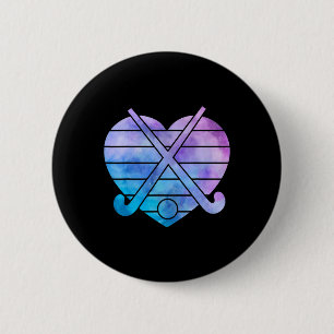 Field Hockey 6 Cm Round Badge