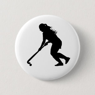 Field Hockey 6 Cm Round Badge