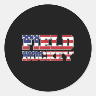 Field Hockey _9  Classic Round Sticker