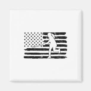 Field Hockey American Flag Women Kids Men Magnet