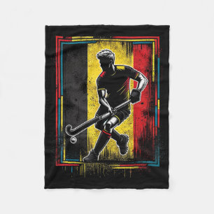 Field Hockey Belgium Men Belgian Flag Fieldhockey Fleece Blanket