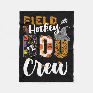Field Hockey Boo Crew Halloween Matching Player Fleece Blanket