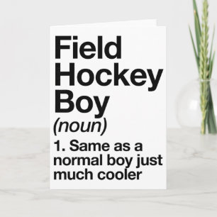 Field Hockey Boy Definition Funny Sports Card