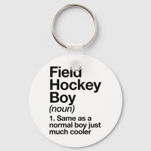 Field Hockey Boy Definition Funny Sports  Key Ring