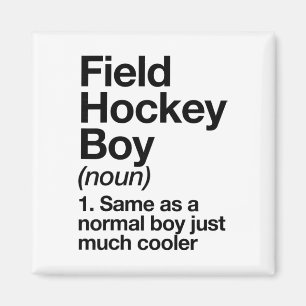 Field Hockey Boy Definition Funny Sports  Magnet