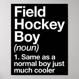 Field Hockey Boy Definition Funny Sports Poster