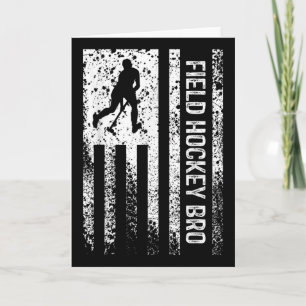 Field Hockey Bro Brother Distressed Vintage Americ Card