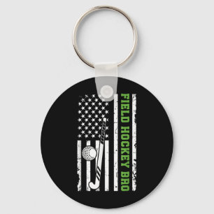 Field Hockey Bro Us Flag Field Hockey Brother Key Ring