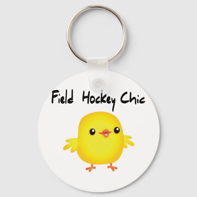 Field Hockey Chic Key Ring (Front)