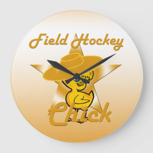 Field Hockey Chick #10 Large Clock
