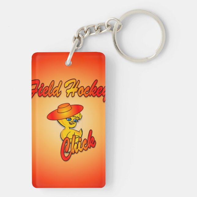 Field Hockey Chick #5 Key Ring (Back)