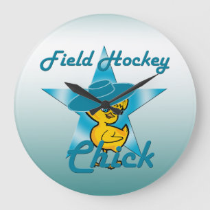 Field Hockey Chick #7 Large Clock