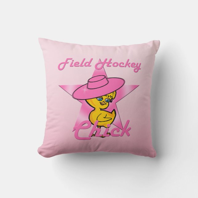 Field Hockey Chick #8 Cushion (Front)