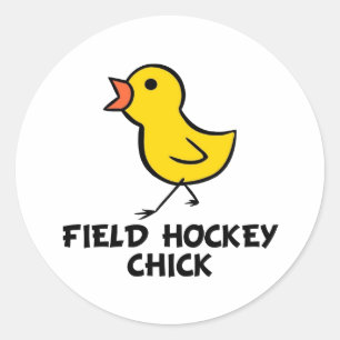 Field Hockey Chick Sticker