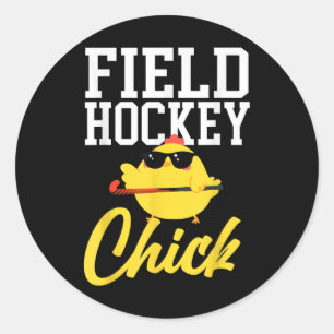 Field Hockey Chicken Field Hockey Chick _1 Classic Round Sticker