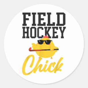 Field Hockey Chicken Field Hockey Chick _2 Classic Round Sticker