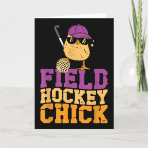 Field Hockey Chicken Field Hockey Chick Card