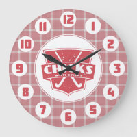 Field Hockey Chicks With Sticks Clock