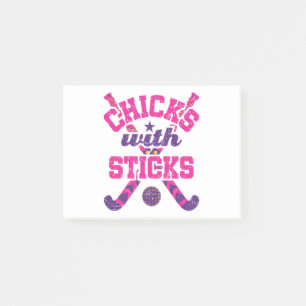 Field Hockey Chicks with Sticks Post-it Notes