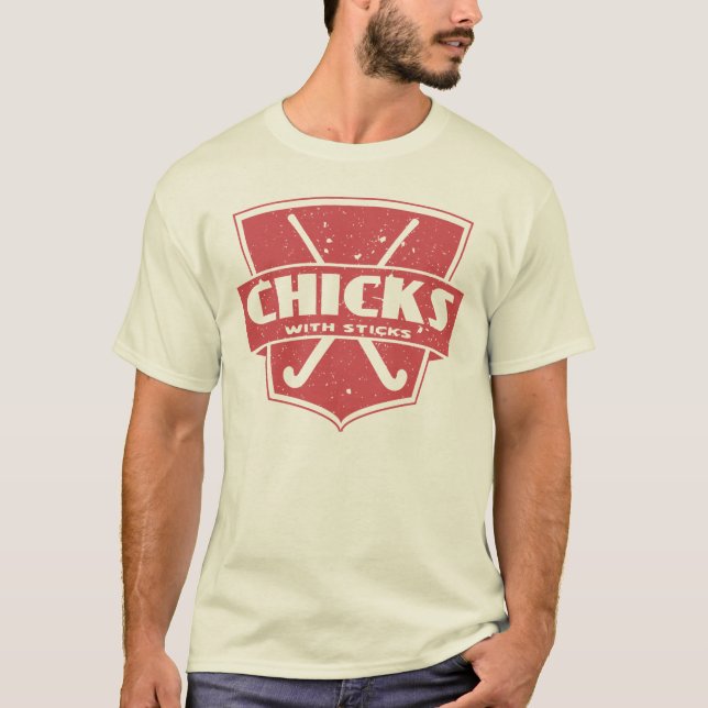 Field Hockey Chicks With Sticks T-Shirt (Front)