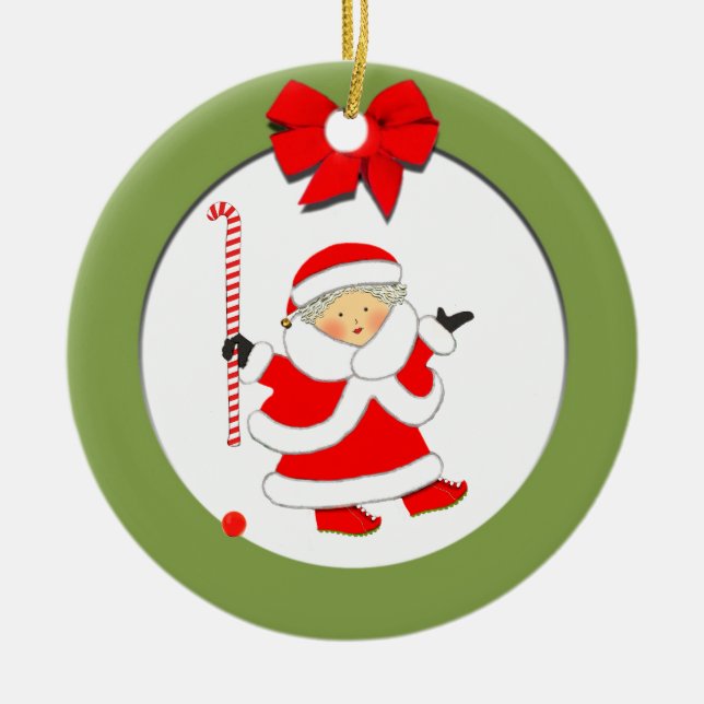Field Hockey Christmas 2025 Collectable Ceramic Ornament (Front)