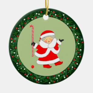Field Hockey Christmas Collectable Ceramic Ornament